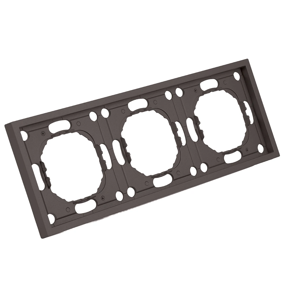 Рамка STEKKER, PFR00-5003-09 3-местная, серия Эмили, антрацит, soft touch 49938 1
