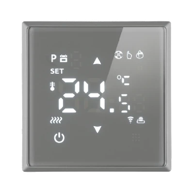 Терморегулятор Wi-Fi (механизм), STEKKER, 250В, 3500Вт, серия Эмили, RSW00-5119-10, платиново-серый, soft touch 50378