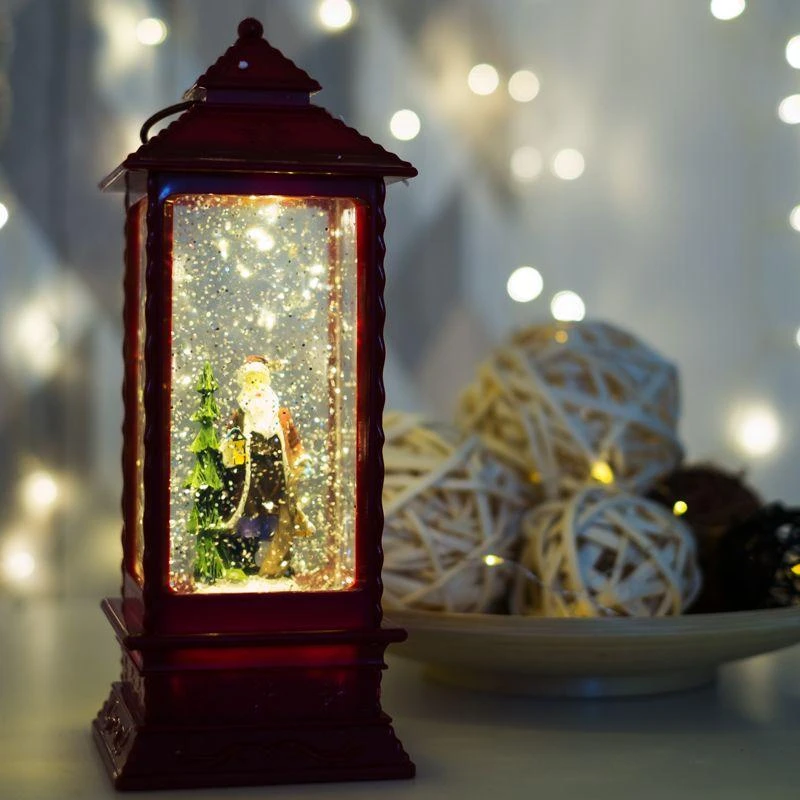Фонарь декоративный Дед Мороз 1LED тепл. бел. 1.5Вт IP20 эффект снегопада с подсветкой Neon-Night 501-062 15