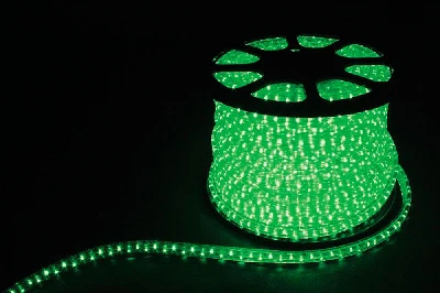 Дюралайт светодиодный Feron LED-F3W 3-х жильный , зеленый 2,88Вт/м 72LED/м 50м 220V 26069