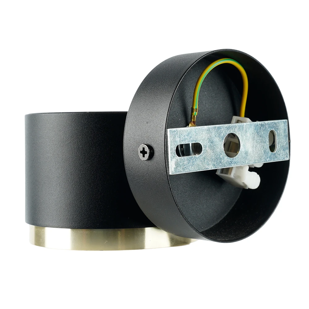 Светильник настенный Feron HL4598 Barrel DUET 12W, 230V,GX53, черный + золото IP20 52019 6