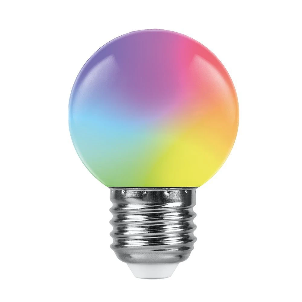 Лампа светодиодная Feron LB-371 Шар матовый E27 3W 230V RGB плавная сменая цвета 38115 3