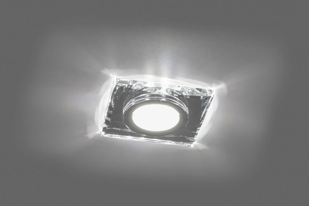 Светильник встраиваемый с белой LED подсветкой Feron 8150-2 потолочный MR16 G5.3 серебристый 28491 1