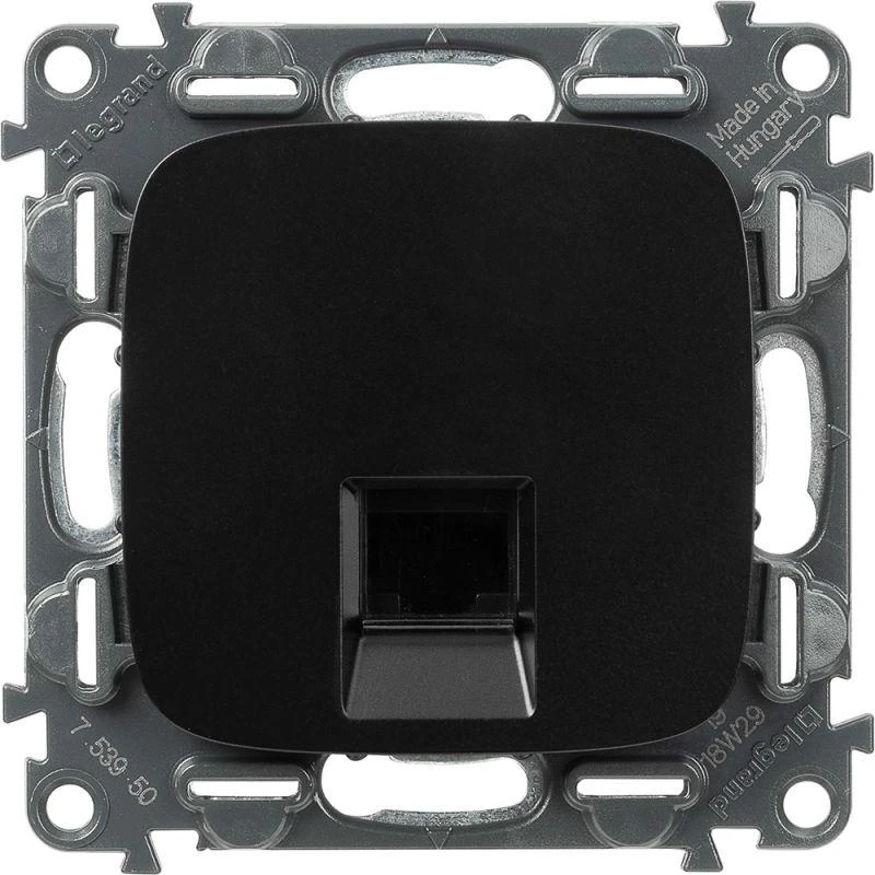 Розетка компьютерная 1-м Valena Allure RJ45 кат.5E UTP с лицев. панелью механизм антрацит Leg 753950 3