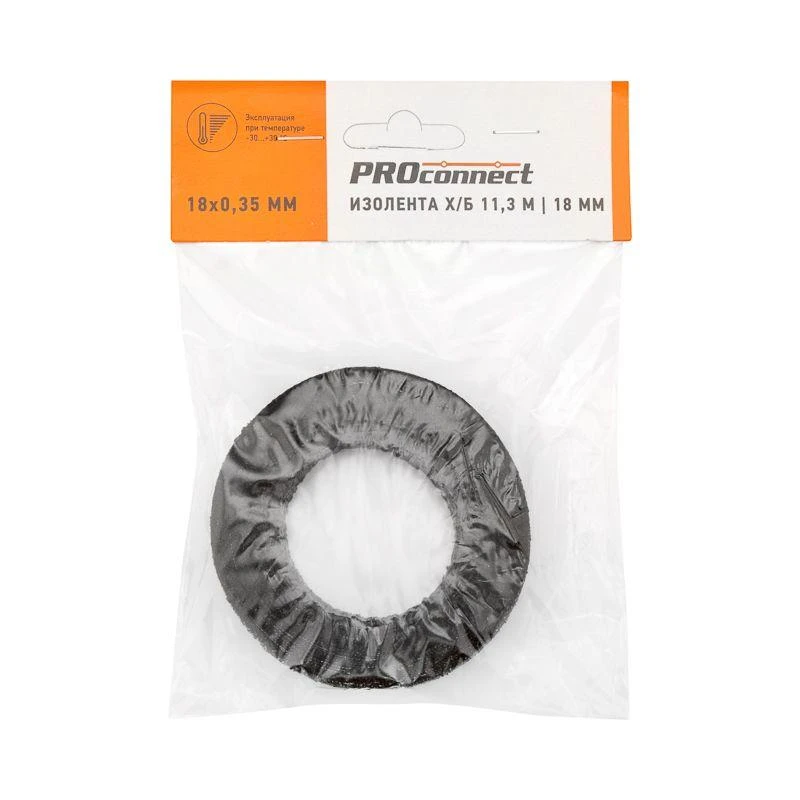 Изолента х/б 18мм двусторонняя 11.3м 80г Proconnect 09-2409-4 2