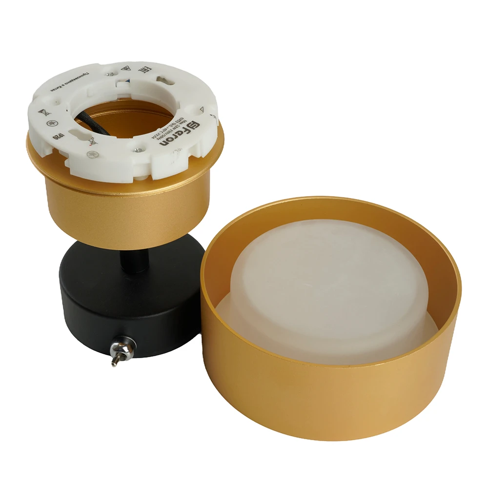 Светильник настенный HL3670 AURA 12W, 230V, GX53, золото 48414 6