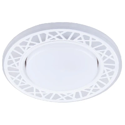 Светильник встраиваемый с белой LED подсветкой Feron CD9912 потолочный GX53 без лампы, белый 32939