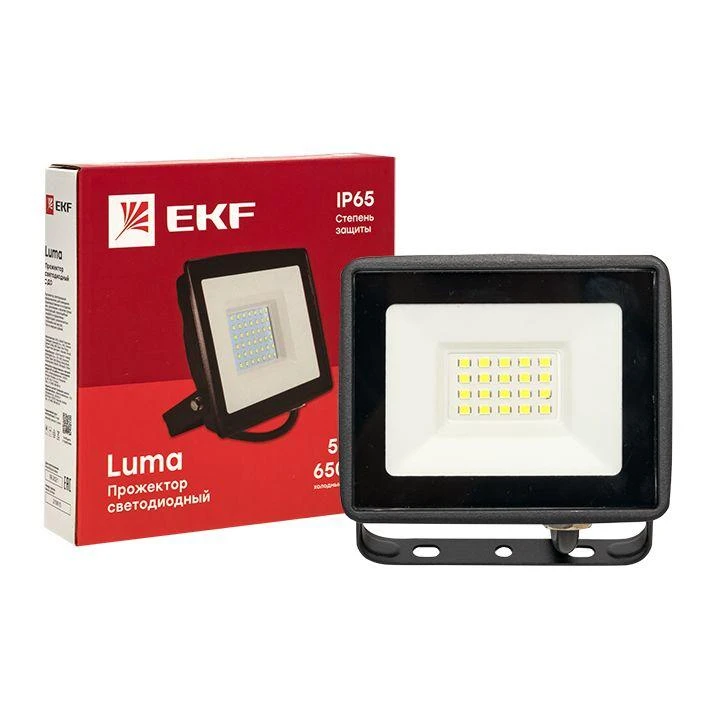 Прожектор светодиодный СДО-3002 20Вт 6500К IP65 Basic EKF FLL-3002-20-6500 5
