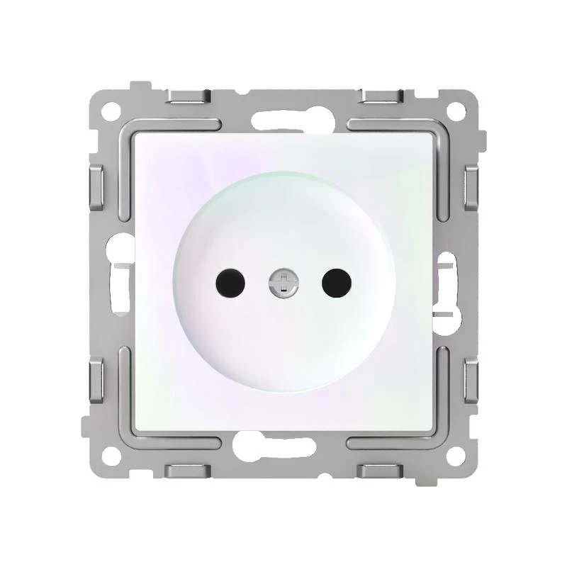 Розетка 1-м СП Pixel 16А IP20 без заземл. механизм перламутр. TOKOV ELECTRIC TKE-PX-R1-C04 1