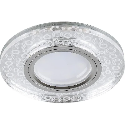 Светильник встраиваемый с LED подсветкой Feron CD961 потолочный MR16 G5.3 прозрачный, хром 32994