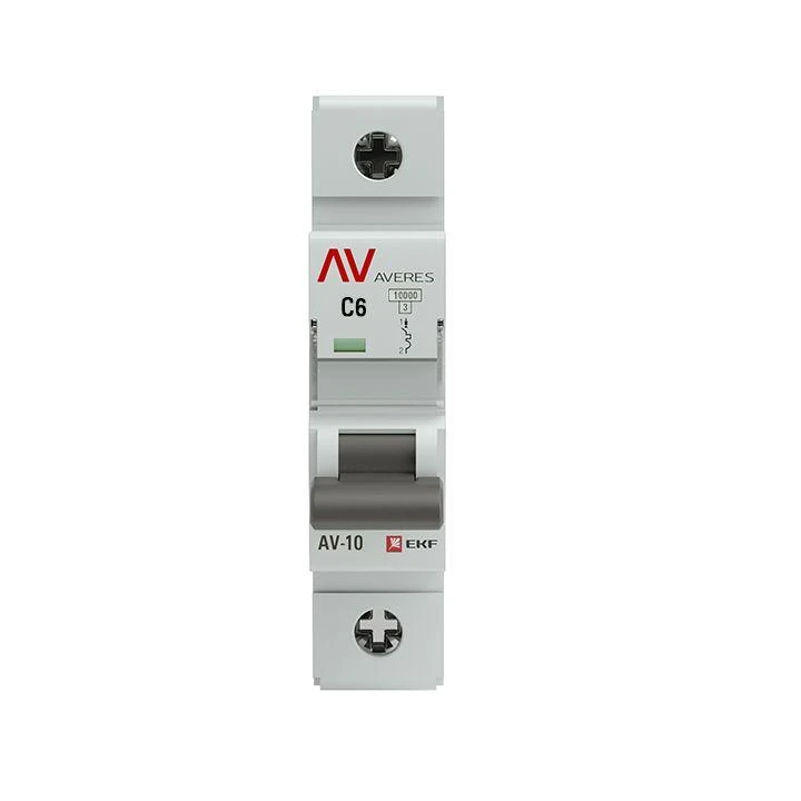 Выключатель автоматический модульный 1п C 6А 10кА AV-10 AVERES EKF mcb10-1-06C-av 1