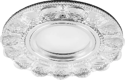 Светильник встраиваемый с белой LED подсветкой Feron CD912 потолочный MR16 G5.3 прозрачный 28919