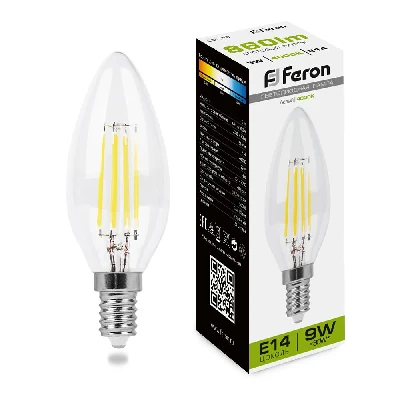 Лампа светодиодная Feron LB-73 Свеча E14 9W 230V 4000K 25958