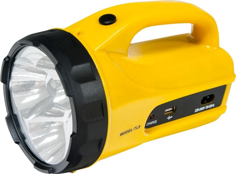 Фонарь аккумуляторный 3LEDs 9W жёлтый, TL09 12937 1