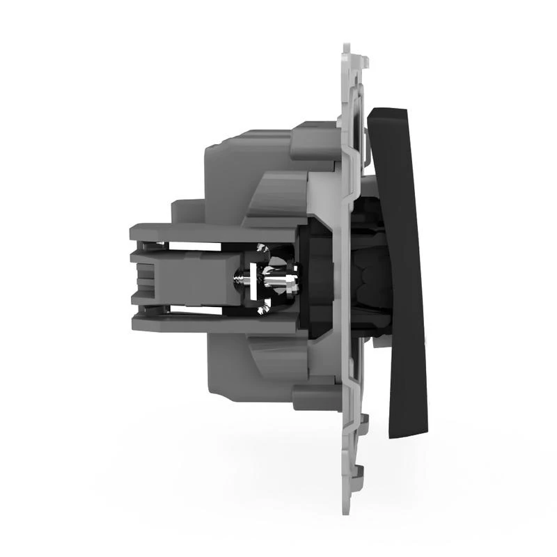Выключатель 1-кл. СП Pixel 10А IP20 механизм карбон TOKOV ELECTRIC TKE-PX-V1-C14 3