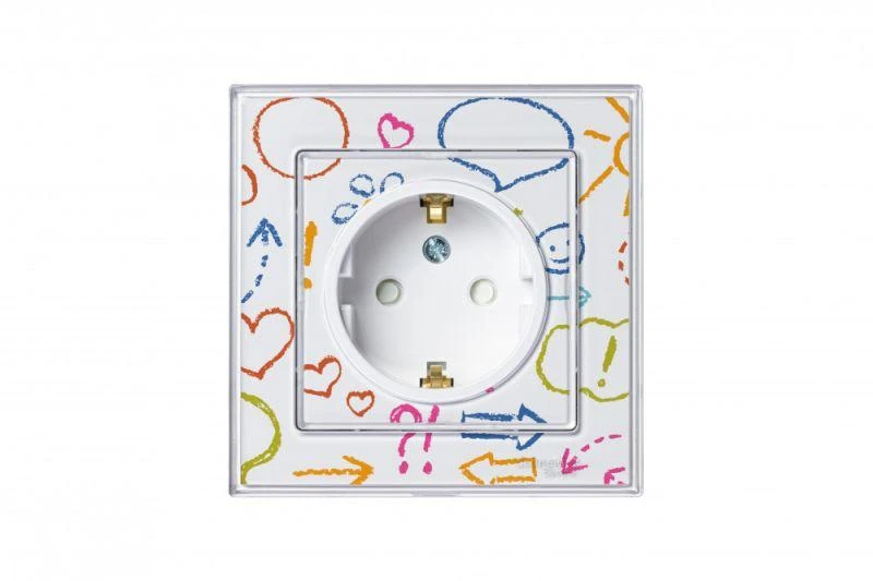Розетка 1-м СП AtlasDesign Art 16А IP20 с заземл. защ. шторки механизм бел. SE ATN200145 6