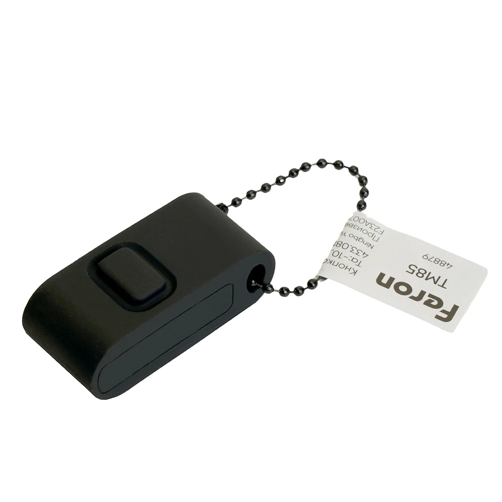 Выключатель беспроводной FERON TM85 SMART одноклавишный soft-touch, черный 48879 1