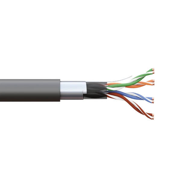 Кабель витая пара F/UTP кат.5E 4 пары 24 AWG solid внешн. LDPE черн. (м) TERACOM PRO EKF TRP-5EFTP-04PE-BK-OUT3 1