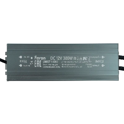 Трансформатор электронный для светодиодной ленты 300W 12V IP67 (драйвер), LB007 FERON 53082