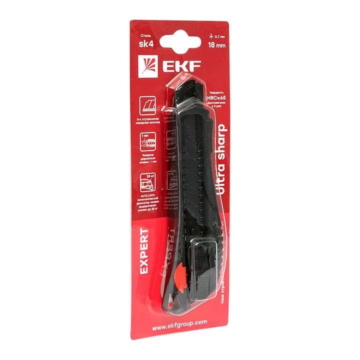 Нож строительно-монтажный 18мм НСМ-50 (18мм)(SK4) Heavy Duty (до 25кг) Expert EKF ncm-50-exp 9