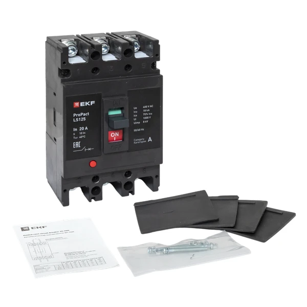 Выключатель автоматический 3п 20А 18кА LS125 ProPact EKF mccb-125-18-3-20-ls 1