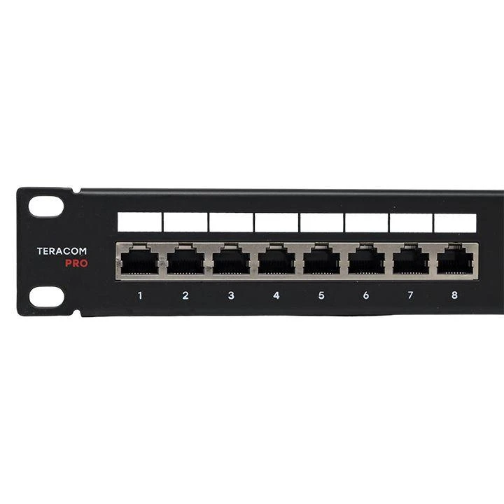 Патч-панель 19дюйм 1U кат.5E STP полн. экранир. 24 порта RJ45 Dual IDC с органайзером TERACOM PRO EKF TRP-PPNL-5ESTP-1U24 3