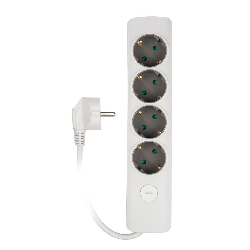 Удлинитель 4х1.4м с заземл. с выкл. бел. ET-04-140W JAZZway 5051799 3