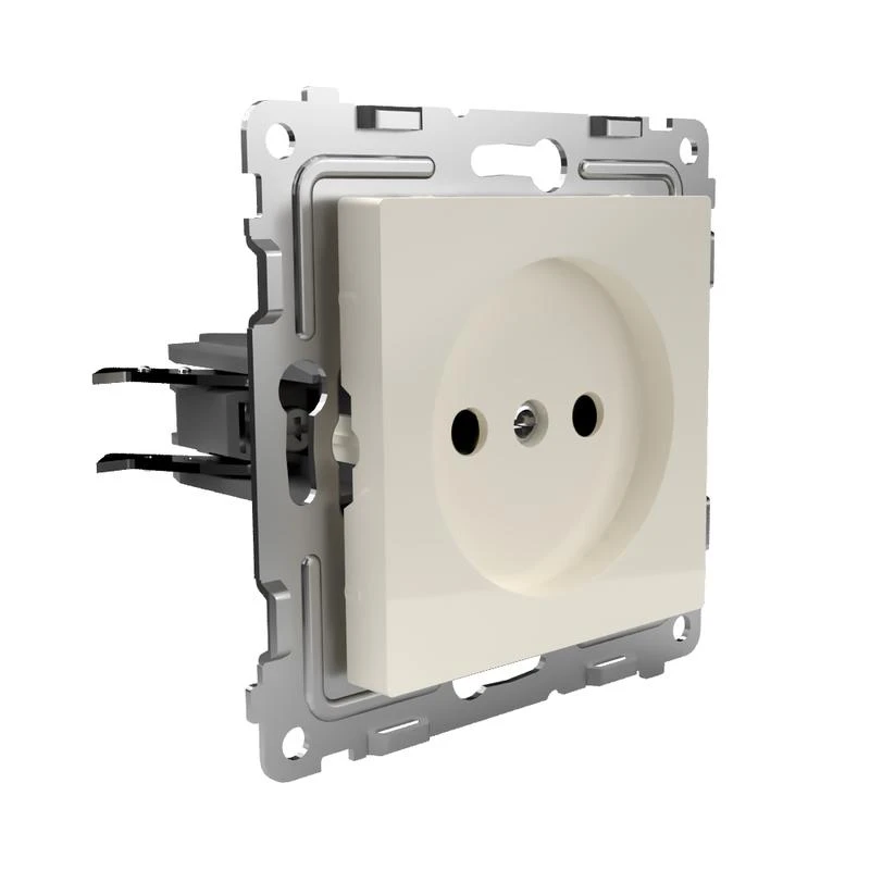 Розетка 1-м СП Pixel 16А IP20 без заземл. защ. шторки механизм беж. TOKOV ELECTRIC TKE-PX-R1SF-C02 2