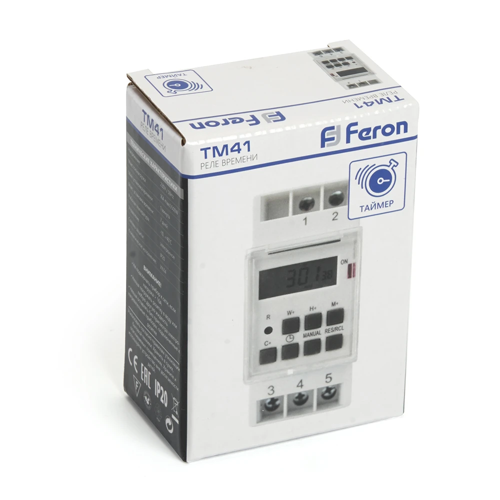 Таймер реле времени Feron TM41 мощность 3500W/16A 23248 7