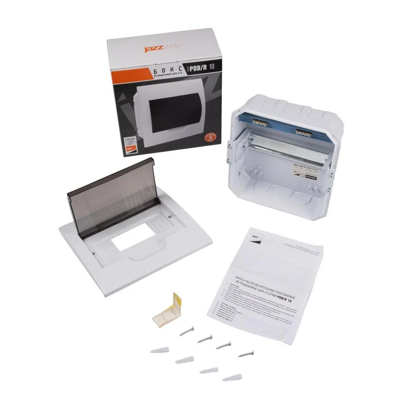 Бокс модульный встраив. PDB/R 1008 WH (ЩРВ-П- 8) IP41 пластик. Pro JazzWay 5071742 14