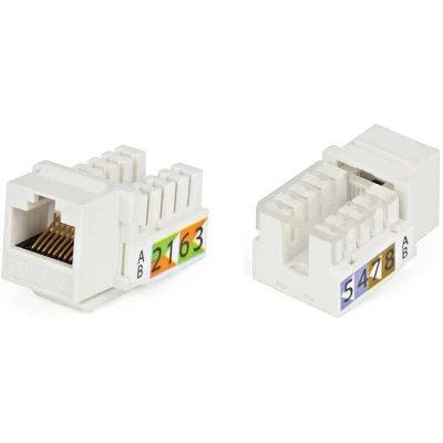 Вставка Keystone Jack RJ45 (8P8C) кат.5E Dual IDC KJ2-8P8C-C5e-90-WH бел. Hyperline 16289
