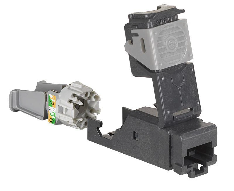 Коннектор 6хRJ45 кат.5E UTP высок. плотности (уп.6шт) Leg 033753 1