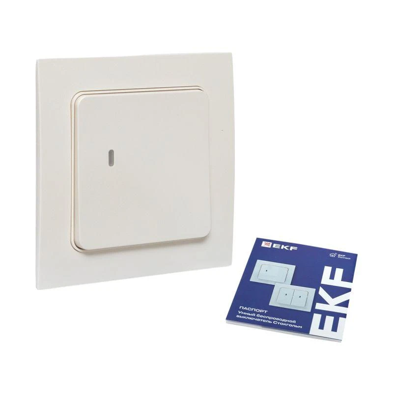 Выключатель 1-кл. Стокгольм Умный беспроводной бел. Zigbee Сonnect EKF RCV-ST1-WS-ZB 9