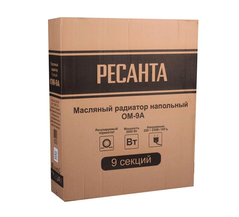 Радиатор масляный 2000Вт ОМ-9А Ресанта 67/3/16 1