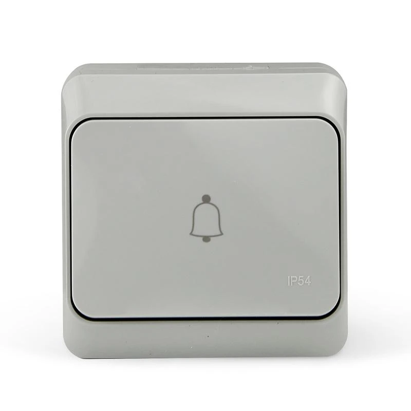 Кнопка звонка ОП Nix 10А IP54 250В сер. TOKOV ELECTRIC TKE-NX-DB-C06-IP54 1