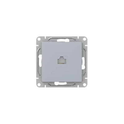 Розетка компьютерная 1-м СП Эпика RJ45 кат.5 механизм алюм. EKF UP1-SOA-RJ45-5