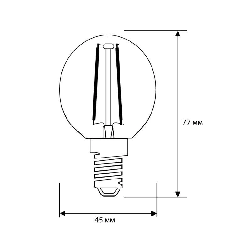 Лампа светодиодная филаментная LED7-G45-FL/845/E14 7Вт 220В Camelion 13458 1