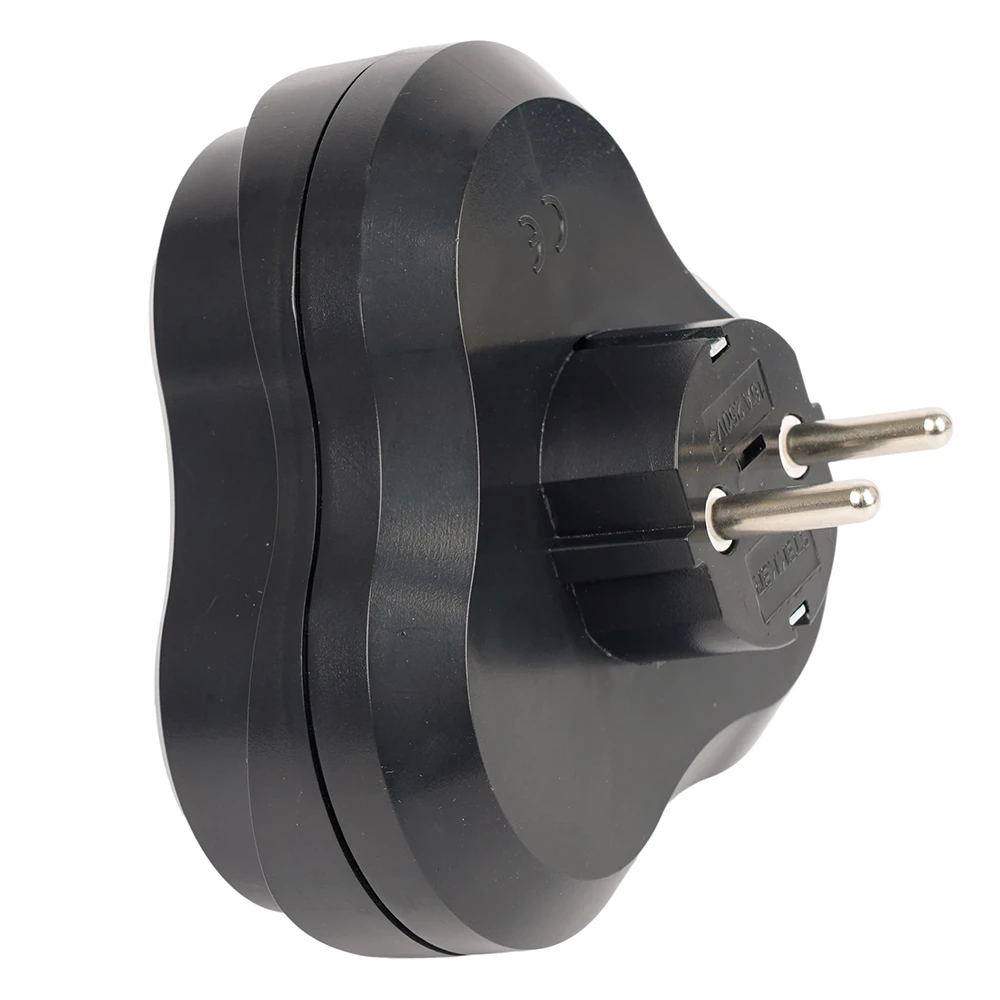 Разветвитель сетевой 3-местный с/з STEKKER ADP16-23-21, 250V, 16A, ABS пластик, черный 50682 2