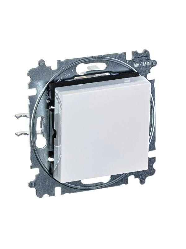 Выключатель кнопочный 1-кл. СП Levit IP20 бел./ледяной ABB 2CHH599145A6001 2