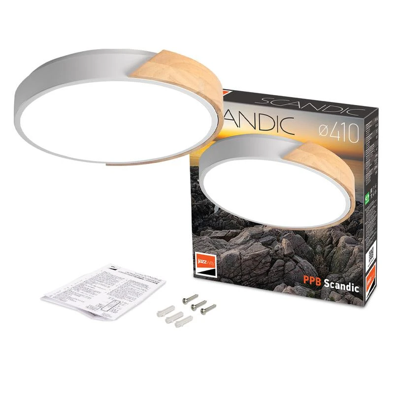 Светильник светодиодный декоративный PPB Scandic-R 36Вт 4000К IP20 настенно-потолочный бытовой WH/W JazzWay 5036956 6