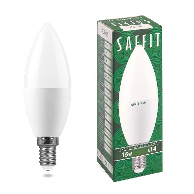 Лампа светодиодная SAFFIT SBC3715 Свеча E14 15W 230V 6400K 55207