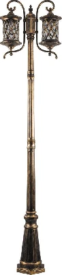 Светильник садово-парковый Feron PL5038 столб круглый 2*100W 230V E27, черное золото 11517