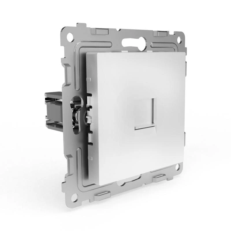 Розетка телефонная 1-м СП Pixel RJ11 механизм бел. TOKOV ELECTRIC TKE-PX-RT1-C01 2