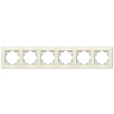 Рамка 6-м Афина универс. сл. кость (ivory) Universal A1043-I