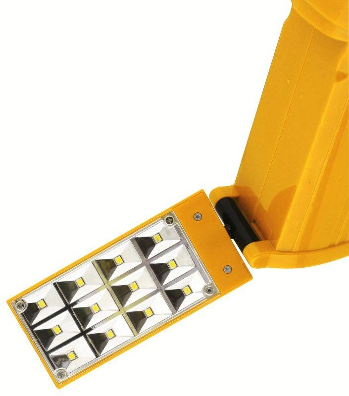 Фонарь аккумуляторный LED3819CSM 9LED + 12SMD 2 режима аккум. SLA 220В желт. Ultraflash 12860 2