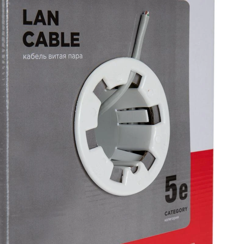 Кабель витая пара F/UTP кат.5e 4х2х24AWG solid PVC INDOOR сер. (м) Rexant 01-0143 4