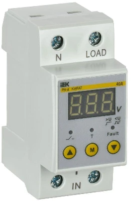 Реле напряжения РН-д 1ф 36мм 40А KARAT IEK IVR21-1-40