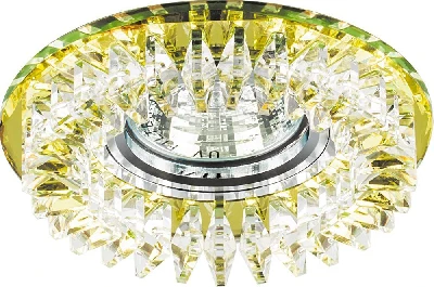 Светильник встраиваемый Feron CD2540 потолочный MR16 G5.3 желтый, хром 18926