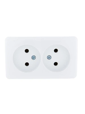 Розетка 2-м ОП Viola 16А IP20 без заземл. бел. LEZARD 751-0200-128