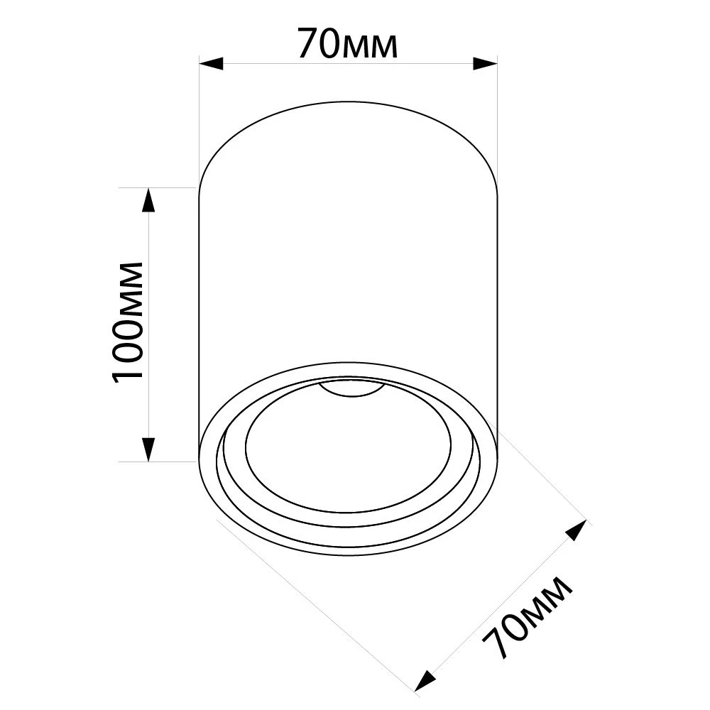 Светильник потолочный Feron ML174 MR16 GU10 35W 230V, черный 32631 1